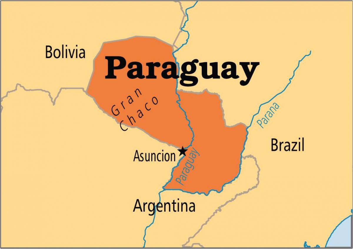 die hoofstad van Paraguay kaart
