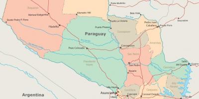 Paraguay, asuncion kaart