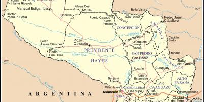 Kaart van cateura Paraguay 