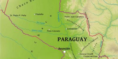 Kaart van Paraguay geografie